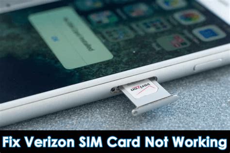 why is my smart sim card not working|verizon no sim card message.